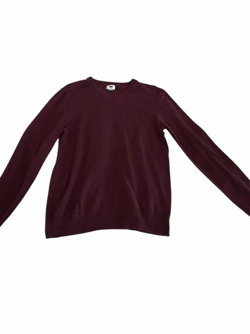 Old Navy Burgundy V-Neck Cotton Sweater Men’s Small
